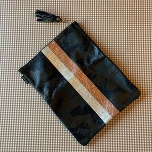 Zina Kao The Soft Adeline fold over leather Clutch